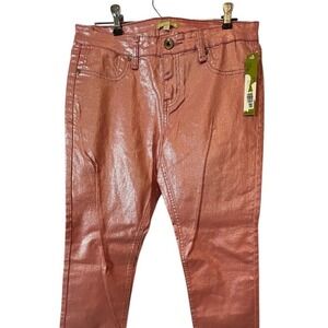 Gianni Bini women's irredescent pink skinny pants. Sz 28 waist
